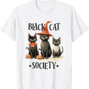 Black Cat T-Shirt 2d VH7-NVT