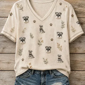 Women's Lovely Schnauzer T-Shirt V4