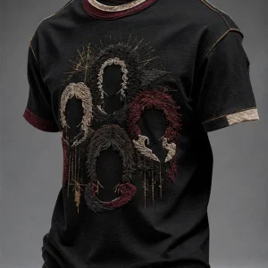 Men's UK Music Lover Q Art Printed short sleeves t-shirt v2