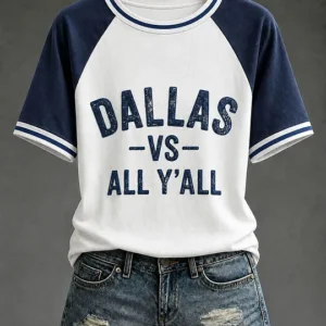 Women's Game Day Football Printed Casual T-Shirt 2