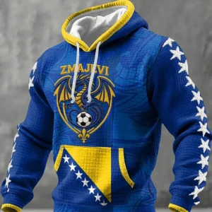 Men's Bosnia ZMAJEVI Football Lover Printed Hoodie 2