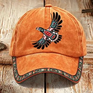 Indigenous-Style Casual Hat with Embroidery and Print (Unisex)
