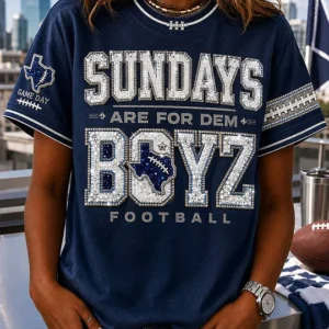 Women's Sundays Are For Dem Boyz Football Short-sleeved T-shirt