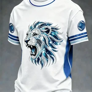 Men's Rugby Fan Lions Printed short sleeves t-shirt